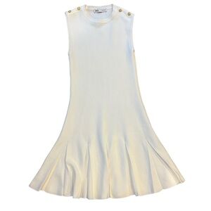 Zara Pleated Dress Tenis Style A-line Flare Pleated Bottom